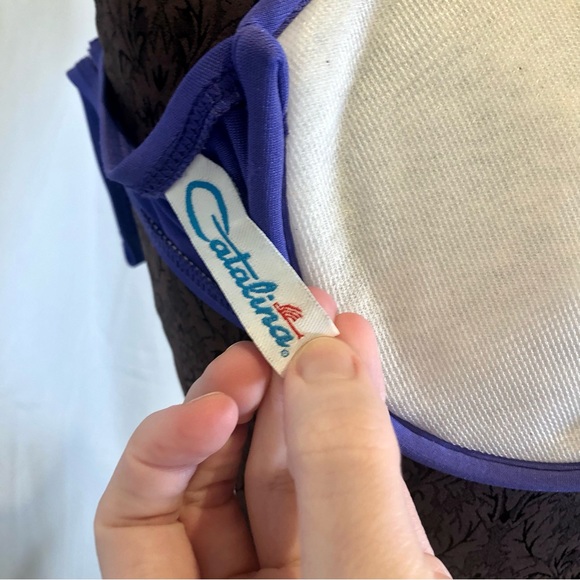 ❤️ LAST DAY Vintage 1990s Catalina Bra-Style Bikini Top w/ Matching Sarong - Picture 11 of 13